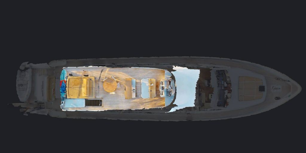 3D laser scanning of a yacht for detailed architectural design and boat interior restoration.