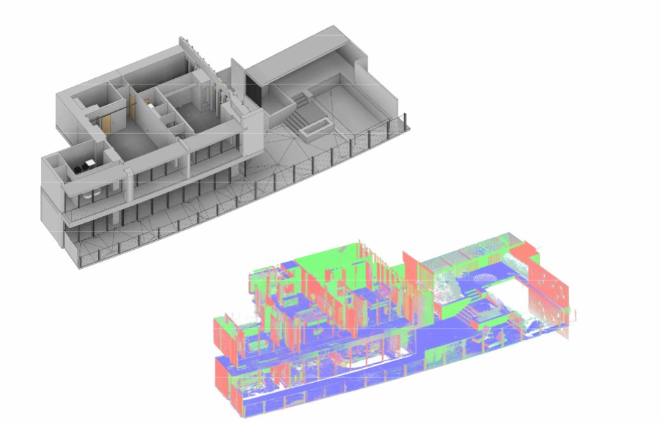 Point cloud to BIM model from 3D laser scanning in New York