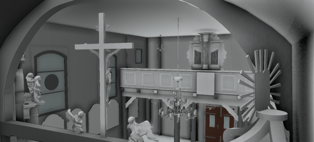 Accurate 2D drawings and 3D model of a 17th-century church