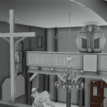 Accurate 2D drawings and 3D model of a 17th-century church