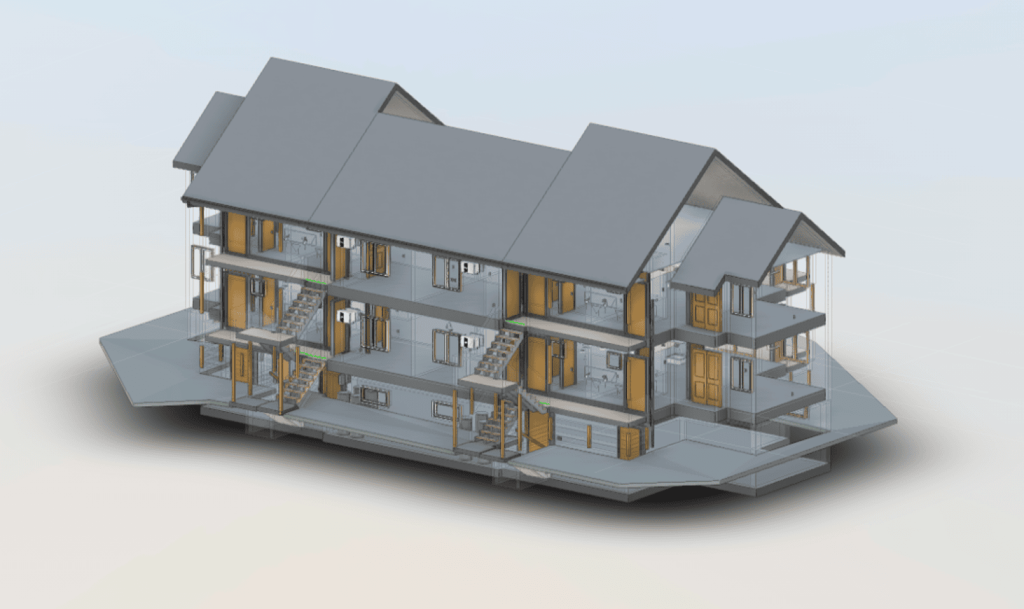 3D laser scanning services for accurate architectural design and as-built drawings of a motel.