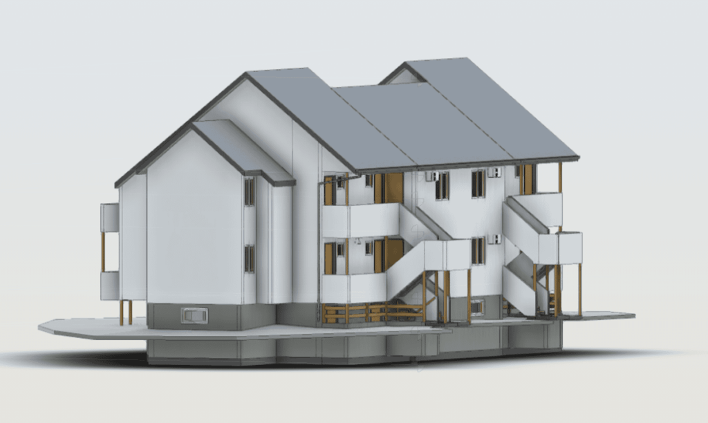 3D laser scanning services for accurate architectural design and as-built drawings of a motel.