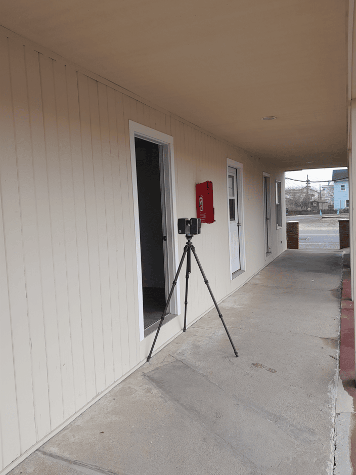 3D laser scanning services for accurate architectural design and as-built drawings of a motel.