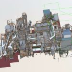 BIM-Modell einer Ölanlage als Ergebnis eines 3D-Laserscannings