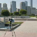 3D laser scanning of Corniche Seaside Park topography for precise landscape design in Abu Dhabi