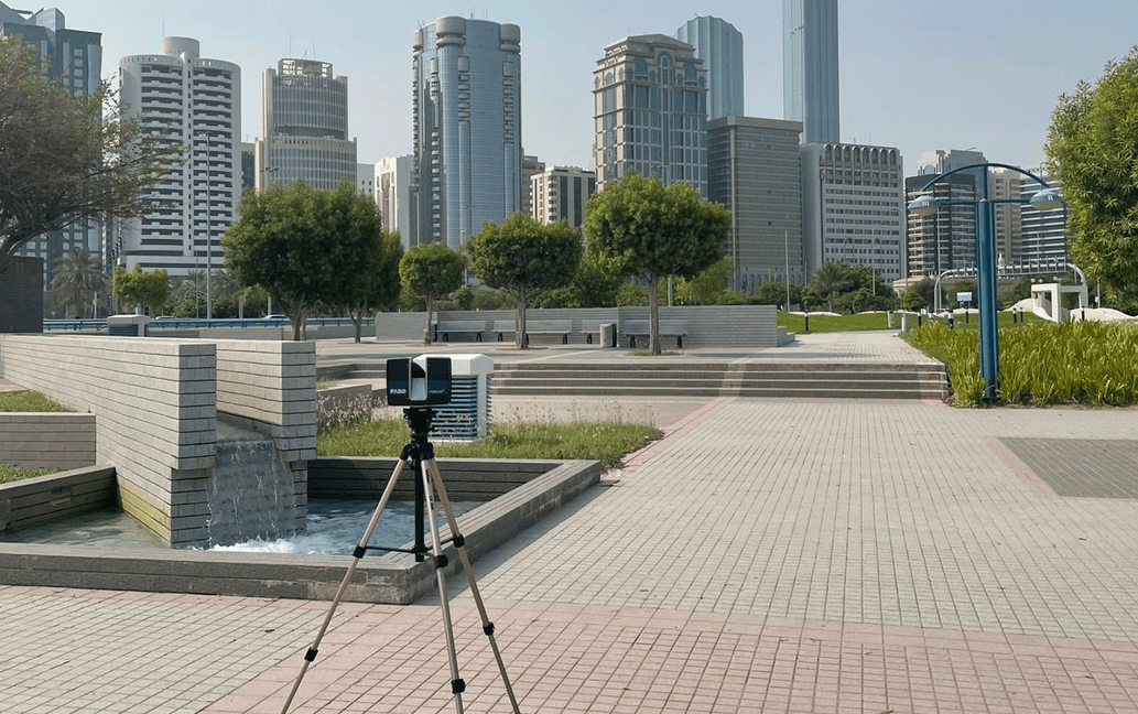 Laser Scanning Topographic Survey for Landscape Design in Abu Dhabi