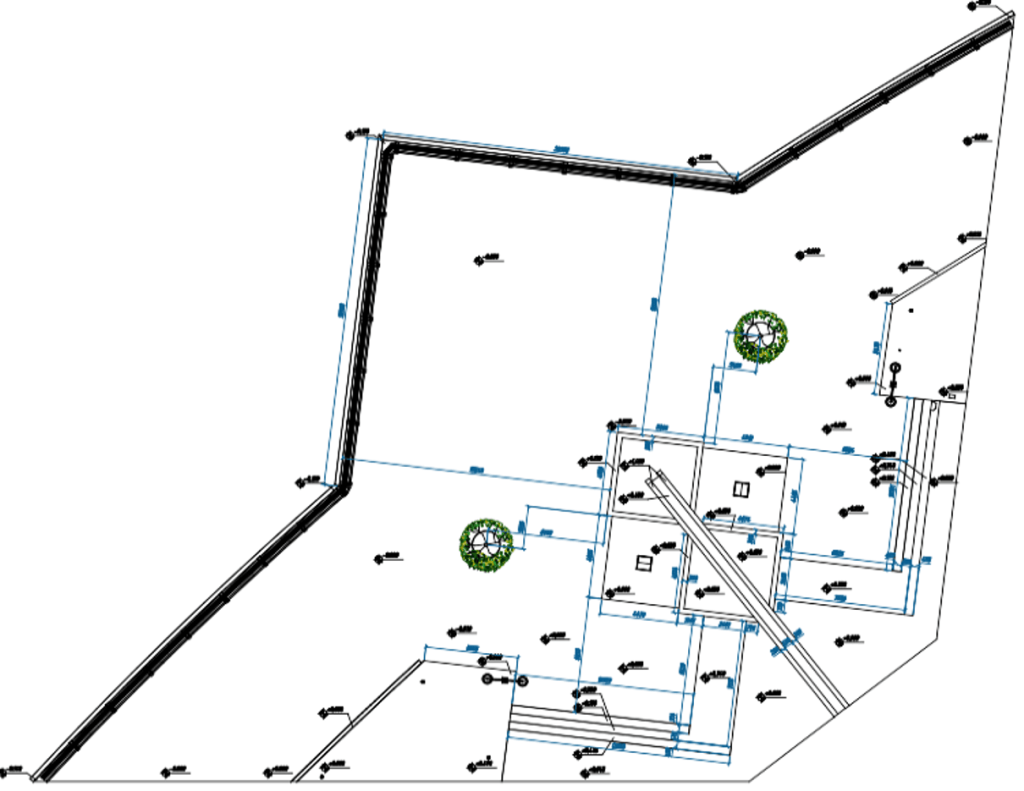 Detailed 2D drawings and 3D models from laser scanning at Corniche Seaside Park