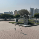 Stationary laser scanners used for topographic survey at Corniche Seaside Park, Abu Dhabi