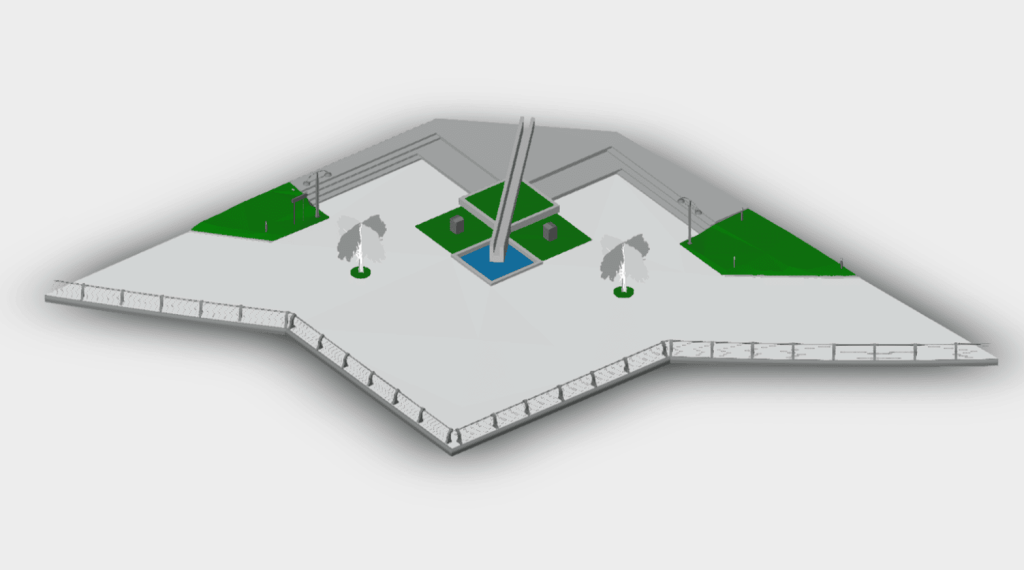 Rysunki 2D i modele 3D Corniche Seaside Park oparte na skanowaniu laserowym 3D