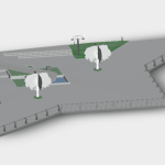 Rysunki 2D i modele 3D Corniche Seaside Park oparte na skanowaniu laserowym 3D