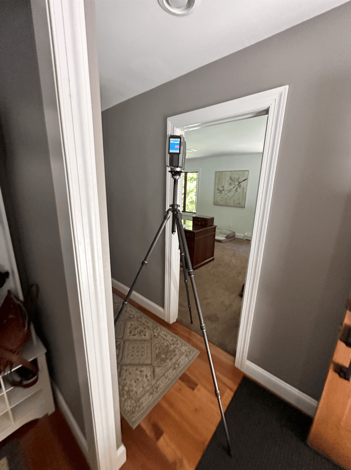 Laser 3D scanning of a suburban family home for detailed renovation plans