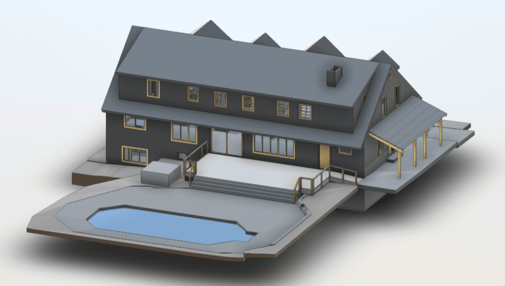 Erstellung eines 3D-Modells eines Familienhauses mit Laserscanning