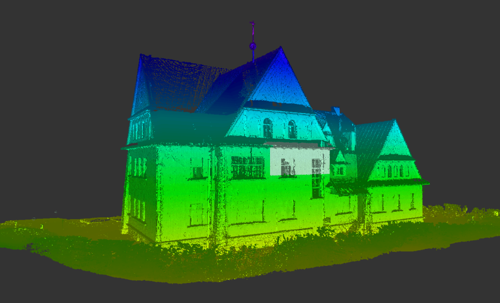 Laser 3D Scanning for Abandoned House Restoration