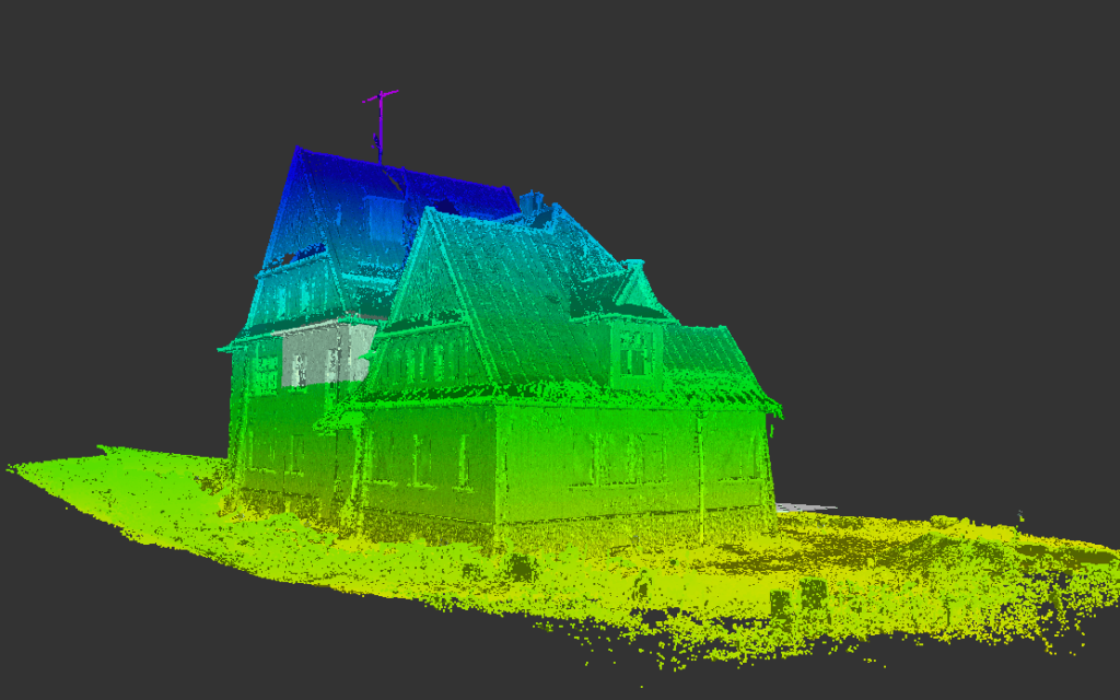 Laser 3D Scanning for Abandoned House Restoration