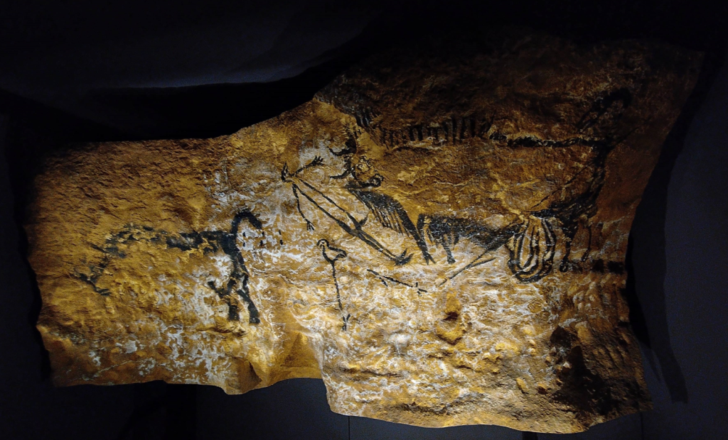 3D laser scanning process preserving the intricate prehistoric art of Lascaux Cave for future virtual reality exploration.