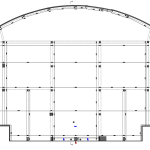 Skanowanie laserowe 3D Dalma Mall w Abu Zabi, pokazujące precyzyjne pomiary i dane w postaci chmury punktów do wykorzystania w projektowaniu wnętrz i planowaniu systemu HVAC.