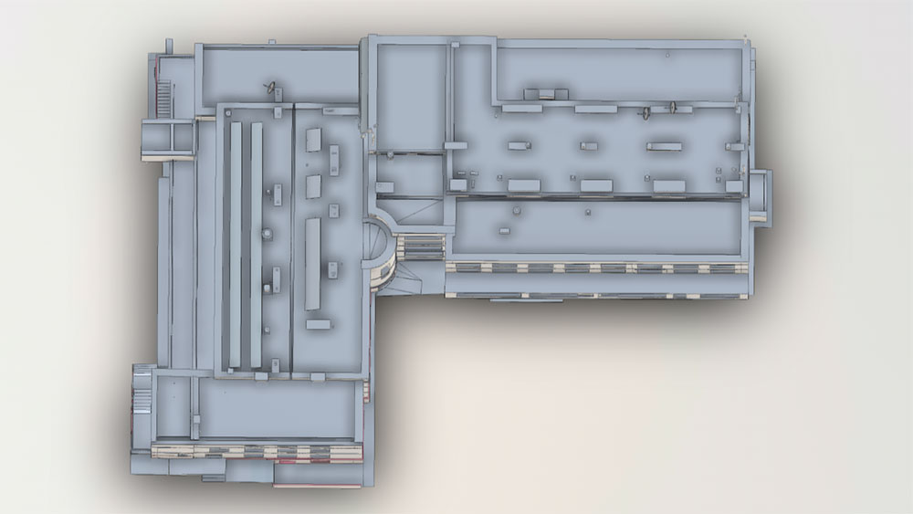 Skanowanie 3D szpitala w Katowicach, dokładna inwentaryzacja powykonawcza i laserowy pomiar budynku do stworzenia modelu BIM.