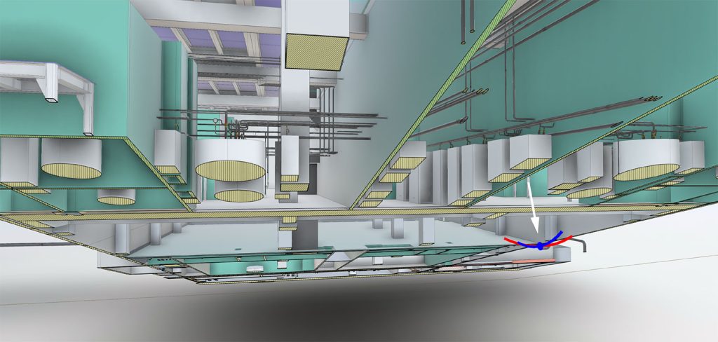 3D laser scanning and BIM modeling of a pharmaceutical plant for high-precision facility documentation and FDA compliance.