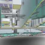 3D laser scanning and BIM modeling of a pharmaceutical plant for high-precision facility documentation and FDA compliance.