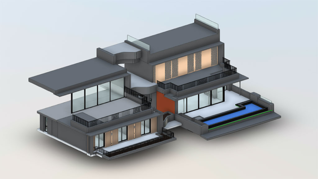 High-precision laser 3D scanning for luxury oceanfront villa renovation.