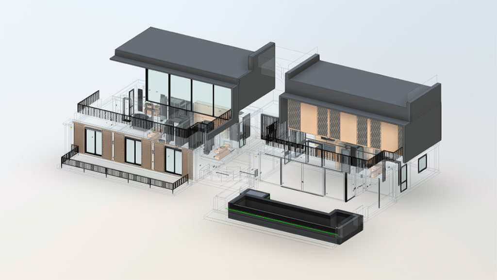 High-precision laser 3D scanning for luxury oceanfront villa renovation.