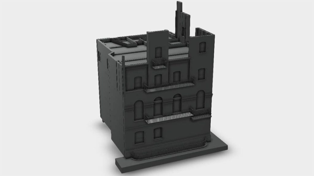 Skanowanie laserowe 3D historycznej kamienicy w Brooklynie dla precyzyjnej renowacji i modelowania BIM.