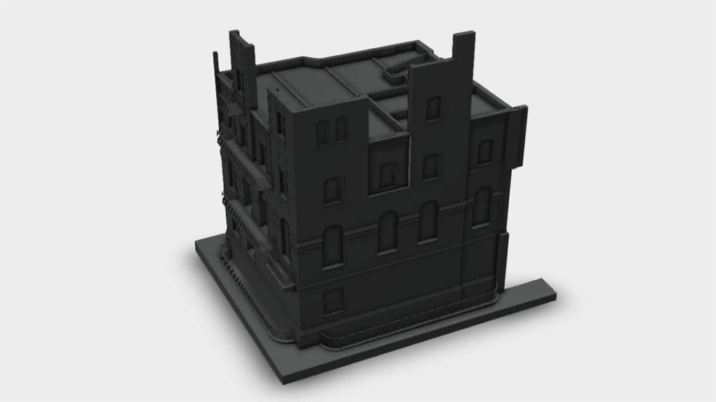 Skanowanie laserowe 3D historycznej kamienicy w Brooklynie dla precyzyjnej renowacji i modelowania BIM.