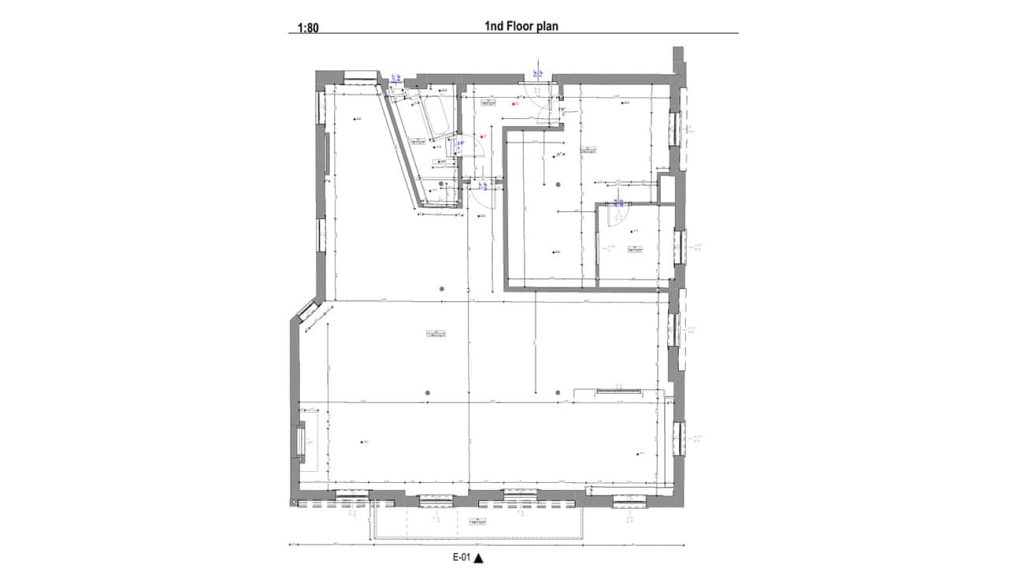 Skanowanie laserowe 3D historycznej kamienicy w Brooklynie dla precyzyjnej renowacji i modelowania BIM.