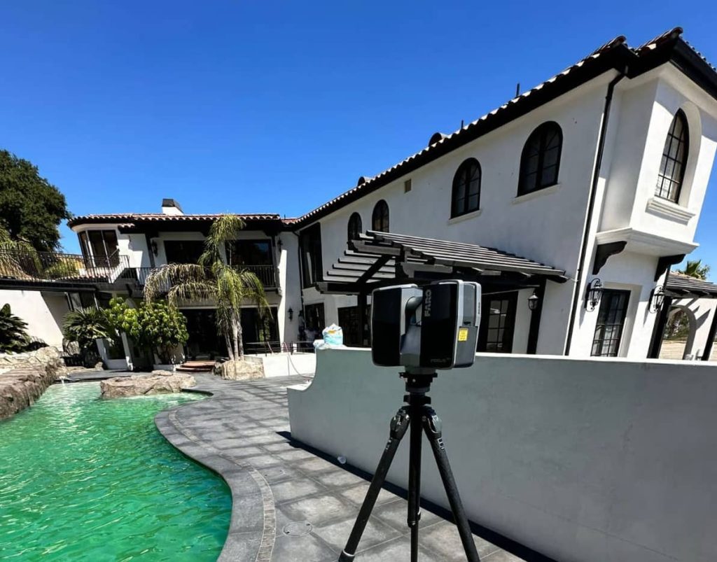 Luxusvilla dokumentiert mit 3D-Laserscanning und Bestandsplänen