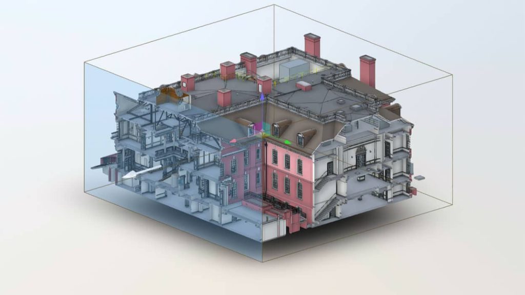 3D laser scanning of an 18th-century castle for preservation and restoration