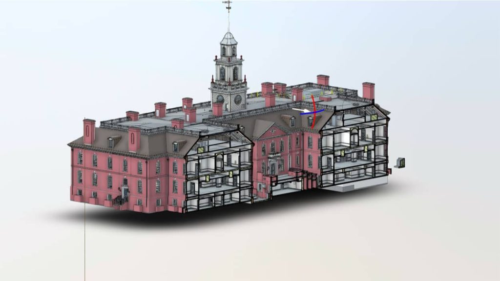 3D laser scanning of an 18th-century castle for preservation and restoration