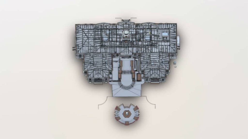 3D laser scanning of an 18th-century castle for preservation and restoration