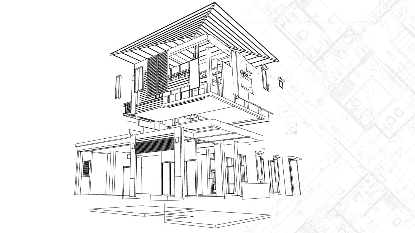 As-Built Drawings for Historical Restoration of a 19th-Century House