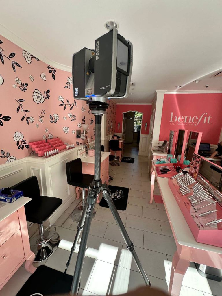 3D-Laserscanning des Benefit-Salons in Brooklyn