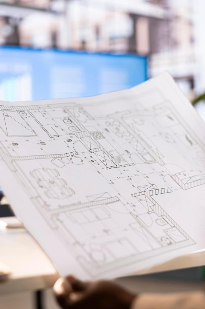 Detailed As-Built floor plan used for precise retail space documentation and planning.