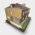 High-precision 3D laser scanning and BIM model of a four-story house, showcasing as-built documentation for renovation and HVAC system planning.