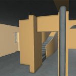 Precyzyjne skanowanie laserowe 3D i model BIM czterokondygnacyjnego domu, dokumentacja powykonawcza dla renowacji i planowania systemów HVAC.