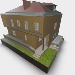 High-precision 3D laser scanning and BIM model of a four-story house, showcasing as-built documentation for renovation and HVAC system planning.