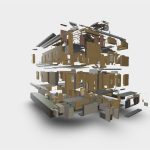 High-precision 3D laser scanning and BIM model of a four-story house, showcasing as-built documentation for renovation and HVAC system planning.