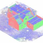 High-precision Point Cloud of an abandoned house for renovation and interior design planning.