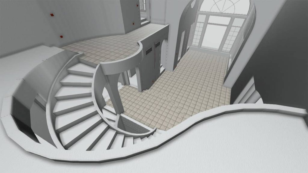 Laser 3D scanning process capturing accurate measurements for complex interior design projects.