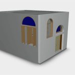 High-precision 3D model of a historic hall showing intricate railings and a domed ceiling.