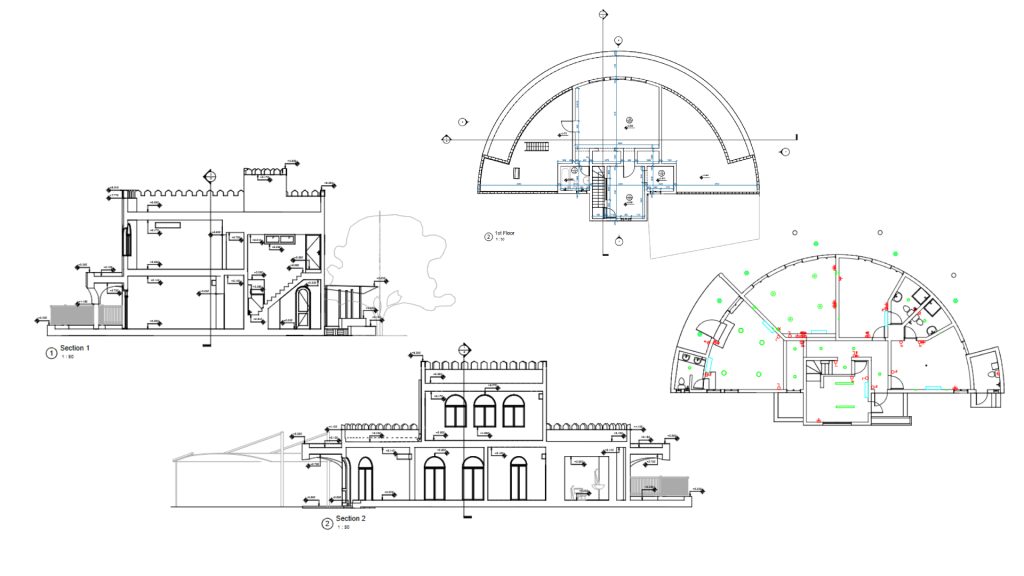 3D BIM model of the 300 m² villa in Dubai,