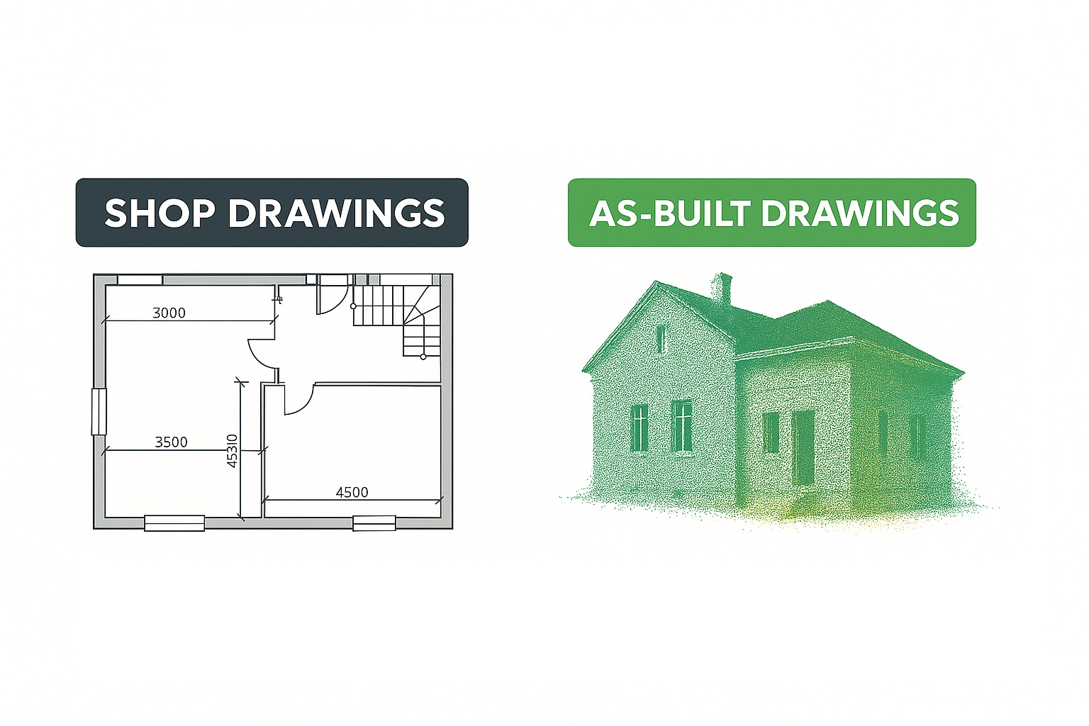 Shop Drawings vs As-Built Drawings — Meaning, Differences, Examples & Complete Guide