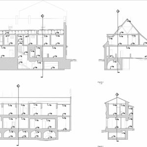 Dokumentacja 2D zabytkowej kamienicy opracowana na podstawie skanowania 3D