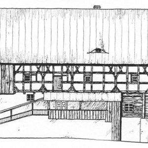 Inwentaryzacja 3D zabytkowego budynku – rysunek elewacji na podstawie skanowania laserowego