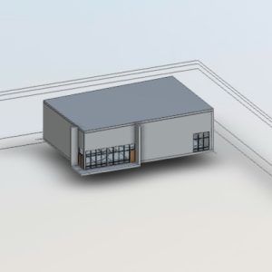 3D CAD model of indoor sports facility created from registered point cloud data