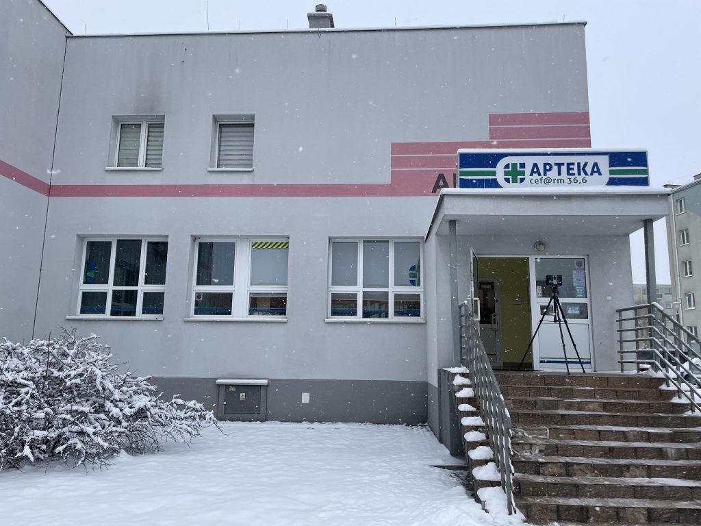 Elewacja apteki objętej projektem inwentaryzacji 3D sieci placówek
