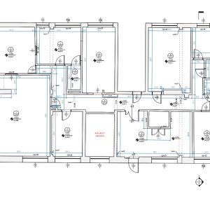 Rzut techniczny apteki wykonany na podstawie skaningu laserowego 3D