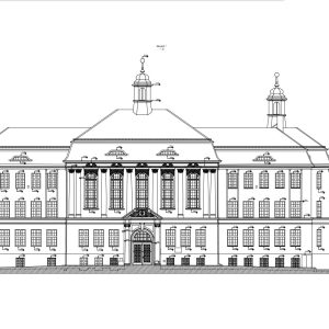 CAD Fassadenzeichnung eines Bestandsgebäudes